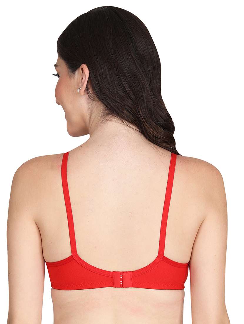 women pack of 5 solid non wired t-shirt bra - 22025594 -  Standard Image - 3