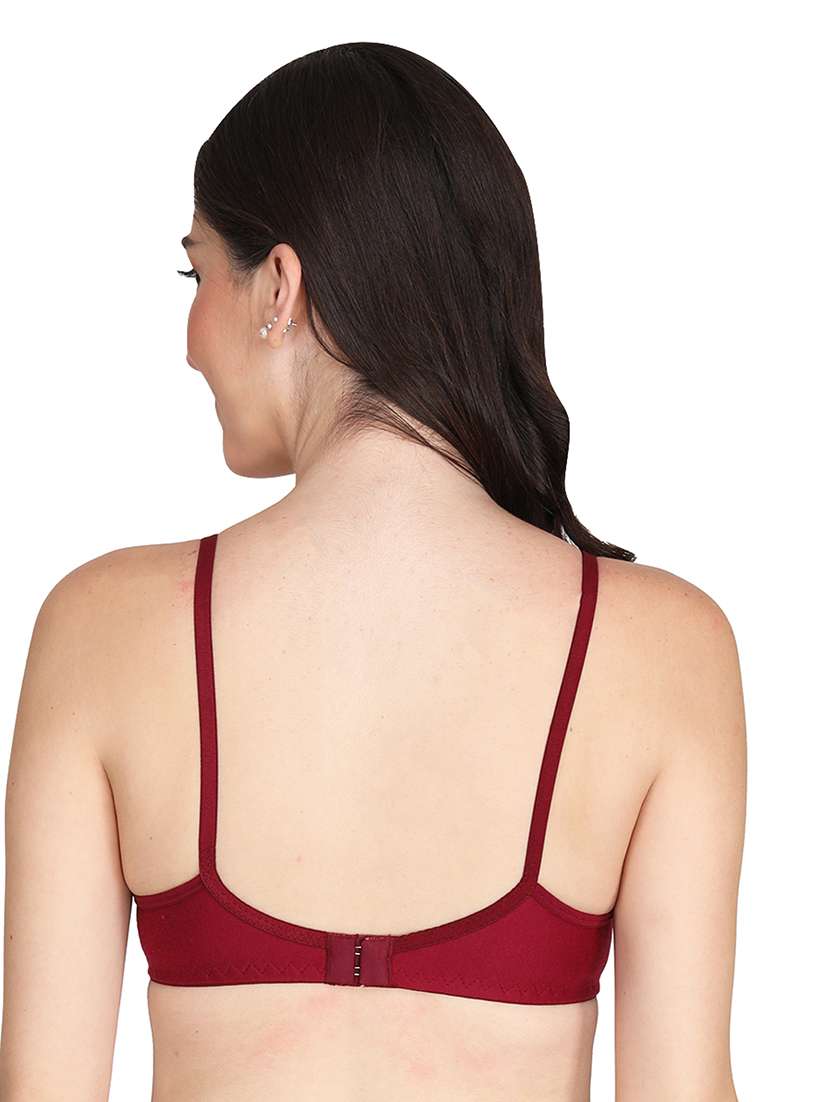 women pack of 4 solid non wired bra - 22025632 -  Standard Image - 3