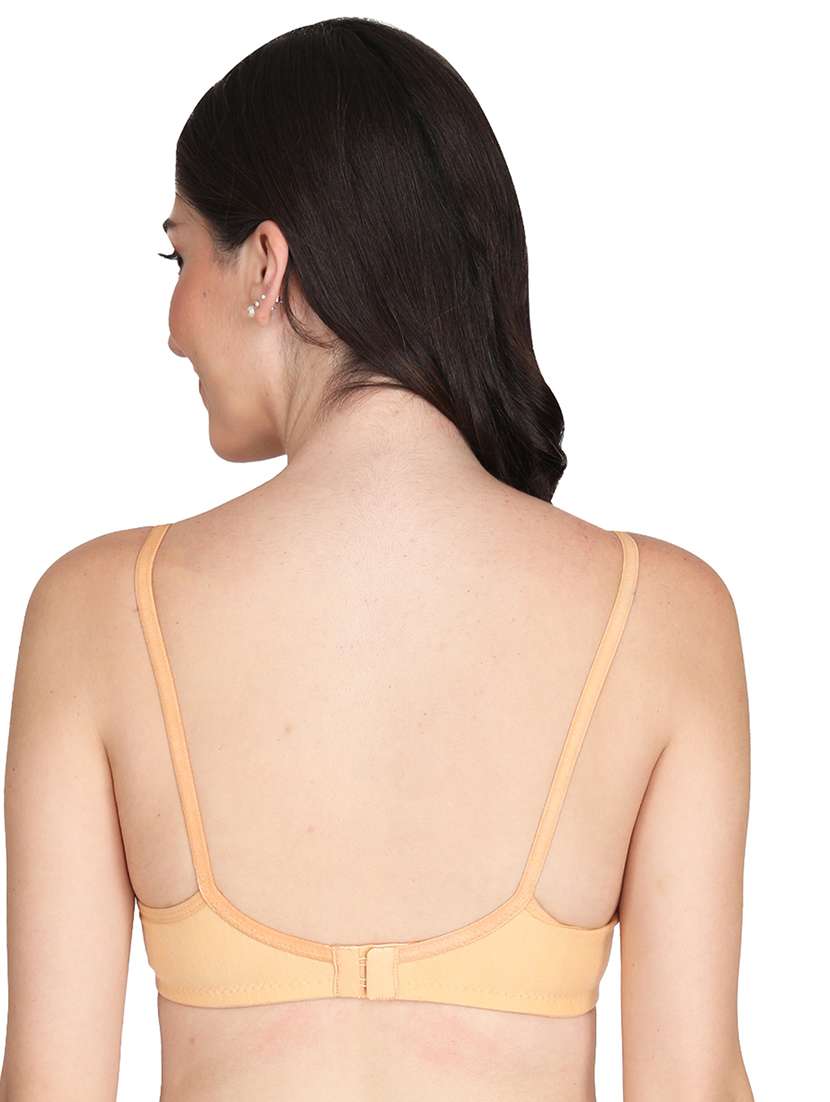 women pack of 4 solid non wired t-shirt bra - 22025671 -  Standard Image - 3