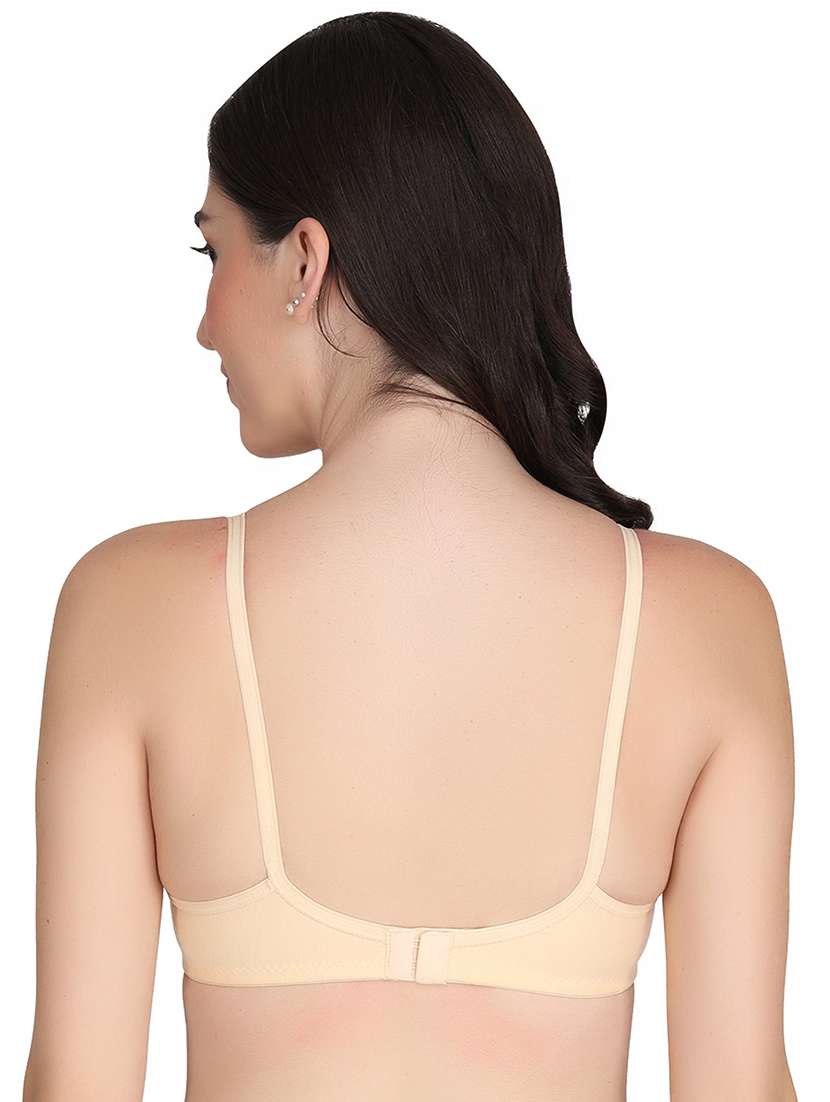 women pack of 4 solid non wired t-shirt bra - 22025672 -  Standard Image - 3