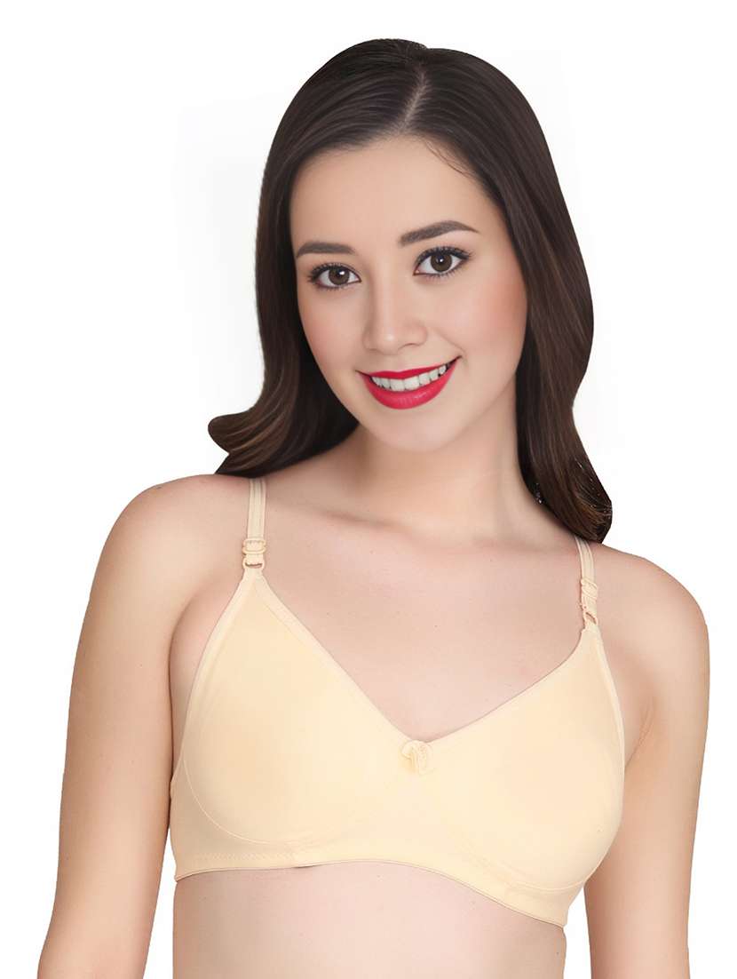 women pack of 4 solid non wired t-shirt bra - 22025682 -  Standard Image - 3