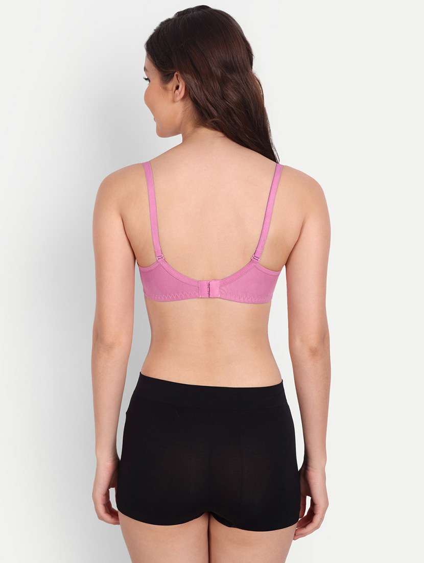 women pack of 3 solid non wired t-shirt bra - 22025711 -  Standard Image - 3