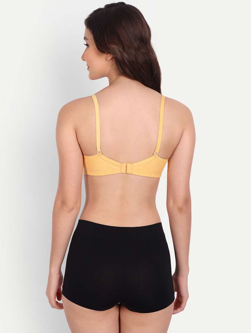 women pack of 2 solid non wired t-shirt bra - 22025834 -  Standard Image - 3