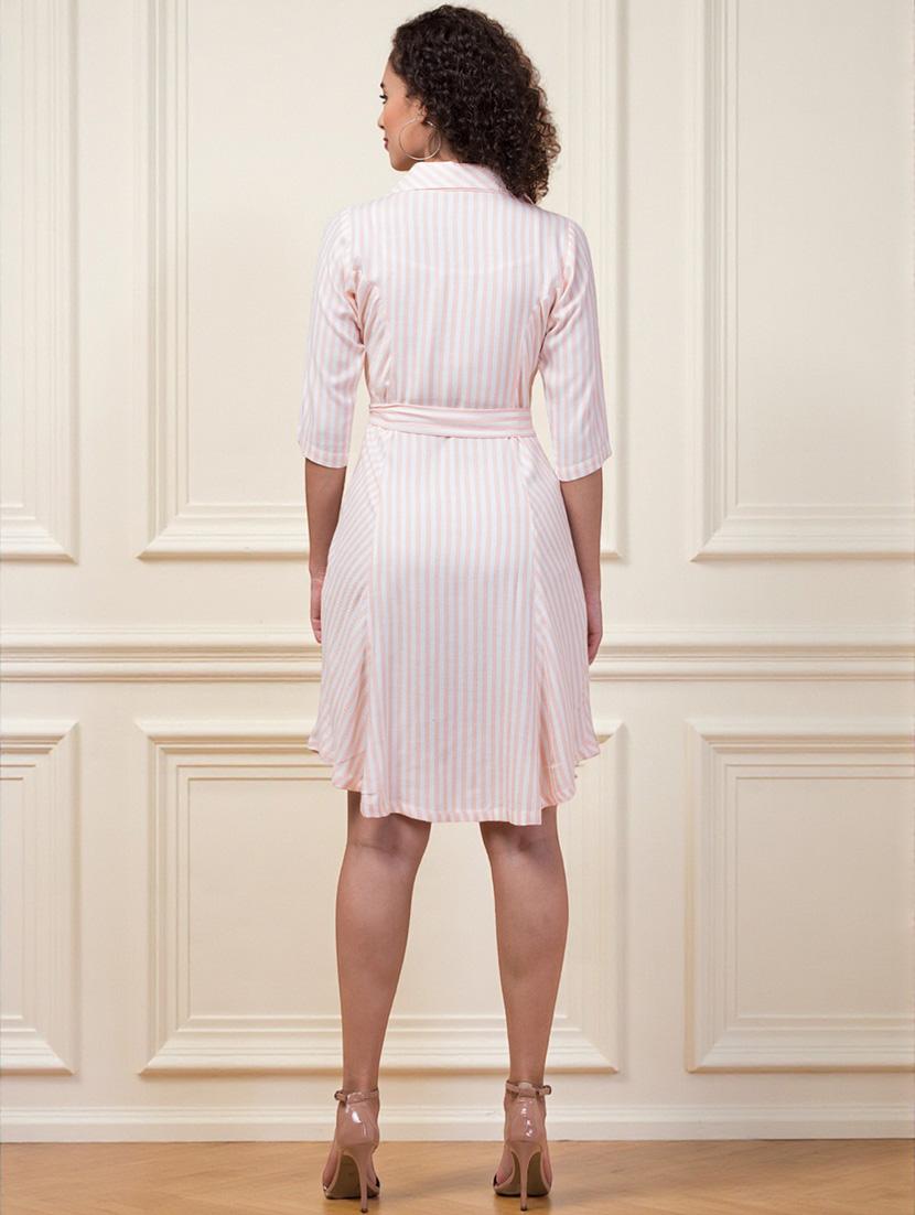 white rayon aline dress - 22026056 - Standard Image - 3