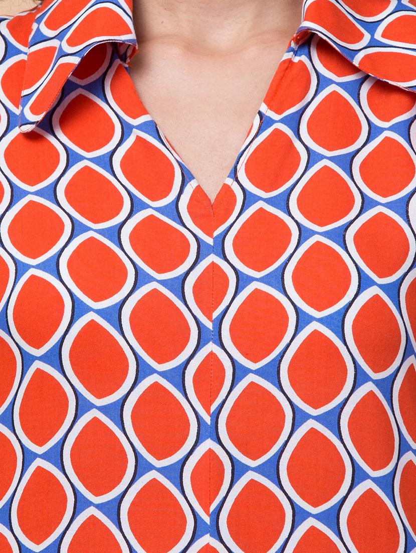 orange rayon aline dress - 22026060 - Standard Image - 5