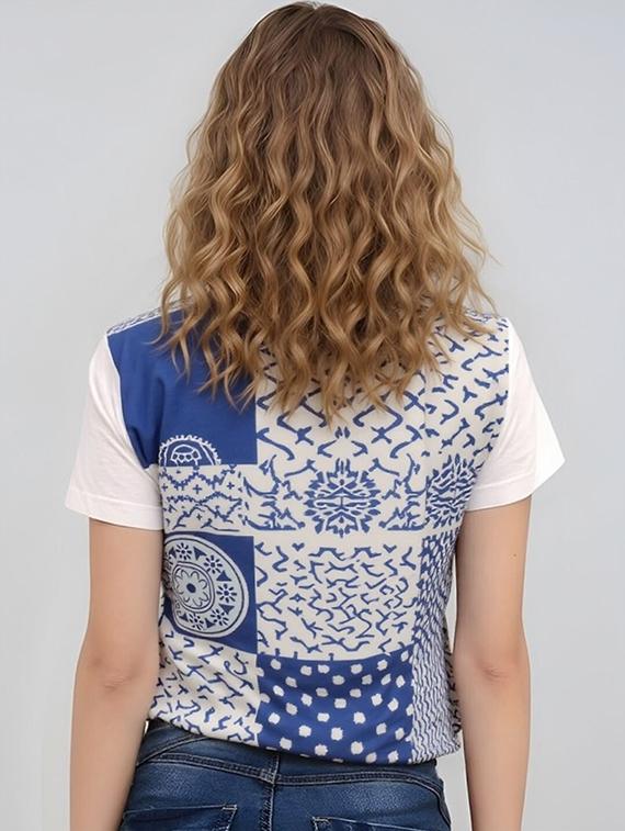 women printed sleeveless vest top - 22026182 - Standard Image - 3