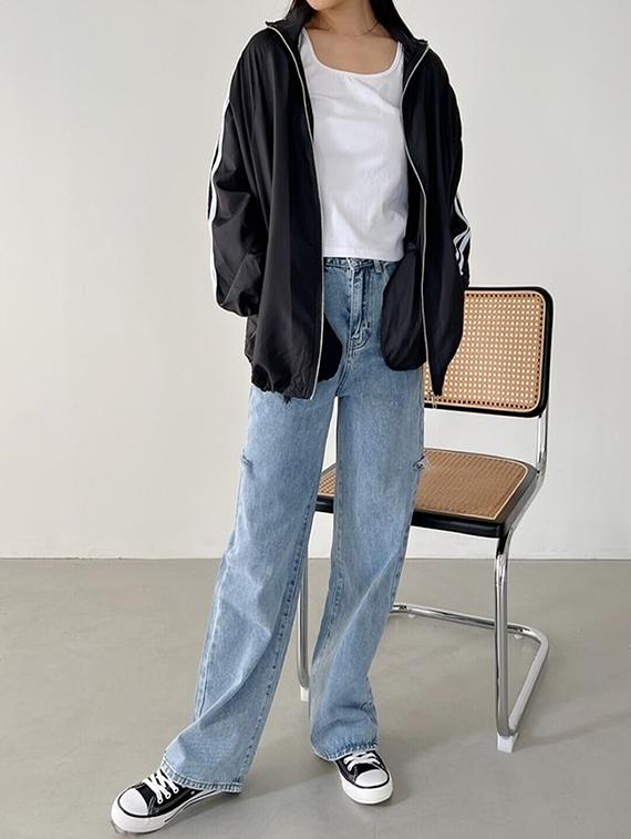 women tapered long sleeve windcheater jacket - 22026190 - Standard Image - 3