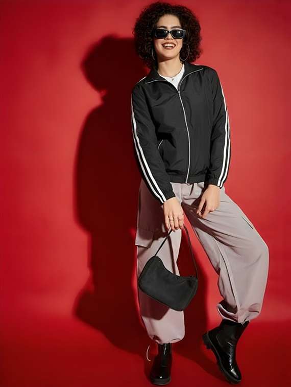 women tapered long sleeve windcheater jacket - 22026190 -  Standard Image - 3