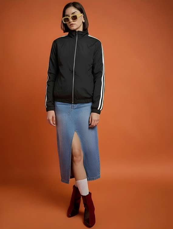 women tapered long sleeve windcheater jacket - 22026191 - Standard Image - 3