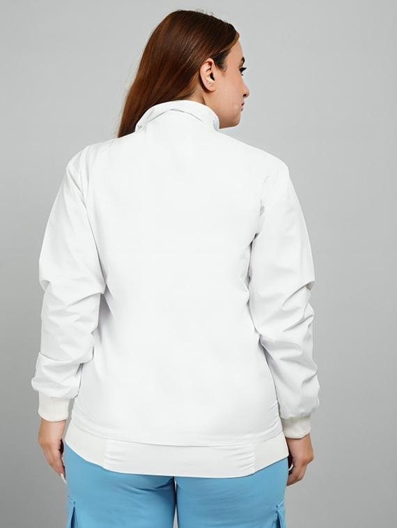 women solid long sleeve windcheater jacket - 22026192 - Standard Image - 3