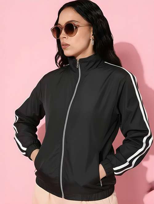 women tapered long sleeve windcheater jacket - 22026195 -  Standard Image - 0