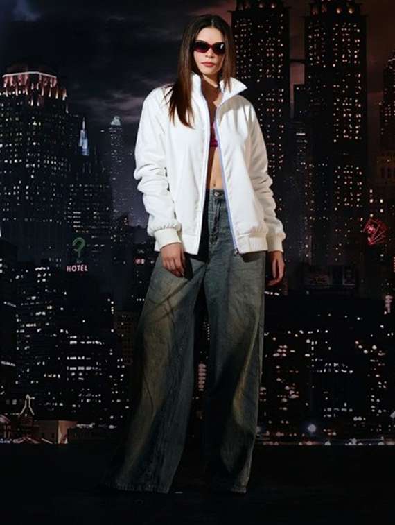 women solid long sleeve windcheater jacket - 22026196 - Standard Image - 3