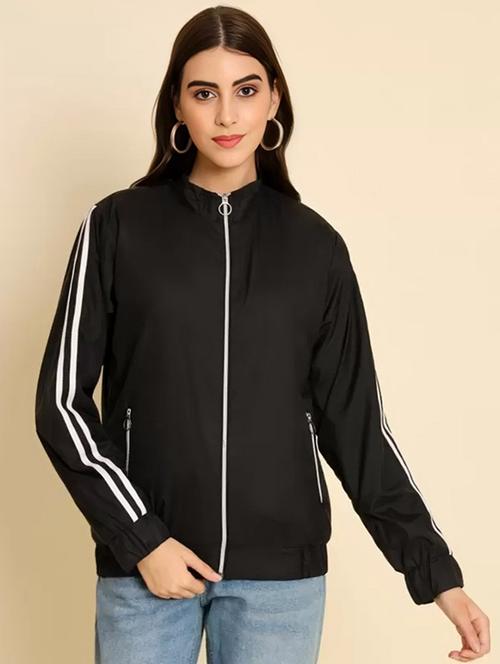 women tapered long sleeve windcheater jacket - 22026209 - Standard Image - 0