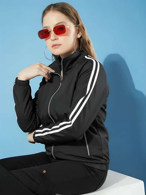 women tapered long sleeve windcheater jacket - 22026209 -  Standard Image - 0