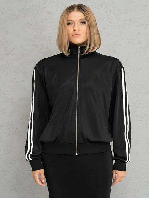 women tapered long sleeve windcheater jacket - 22026212 - Standard Image - 0