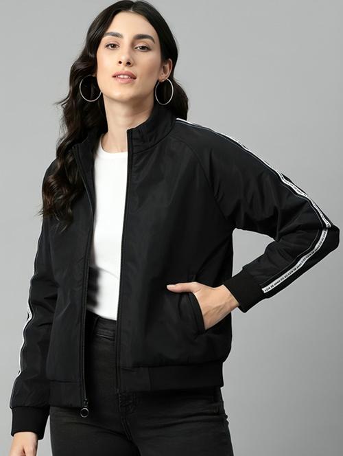 women tapered long sleeve windcheater jacket - 22026213 - Standard Image - 0