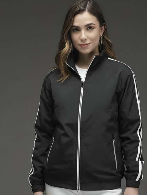 women tapered long sleeve windcheater jacket - 22026214 - Standard Image - 0