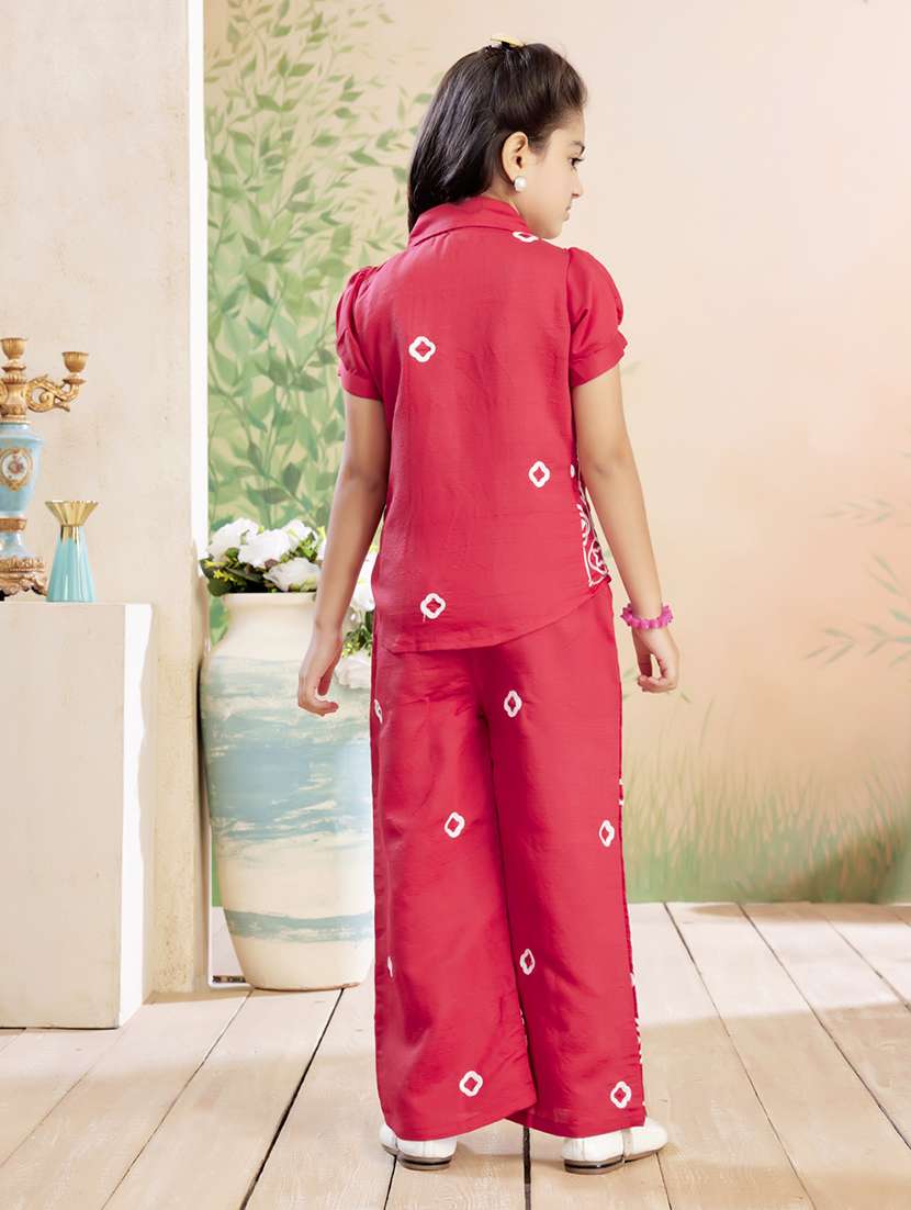 girls embrpidered top & palazzo co-ord set - 22026338 -  Standard Image - 3