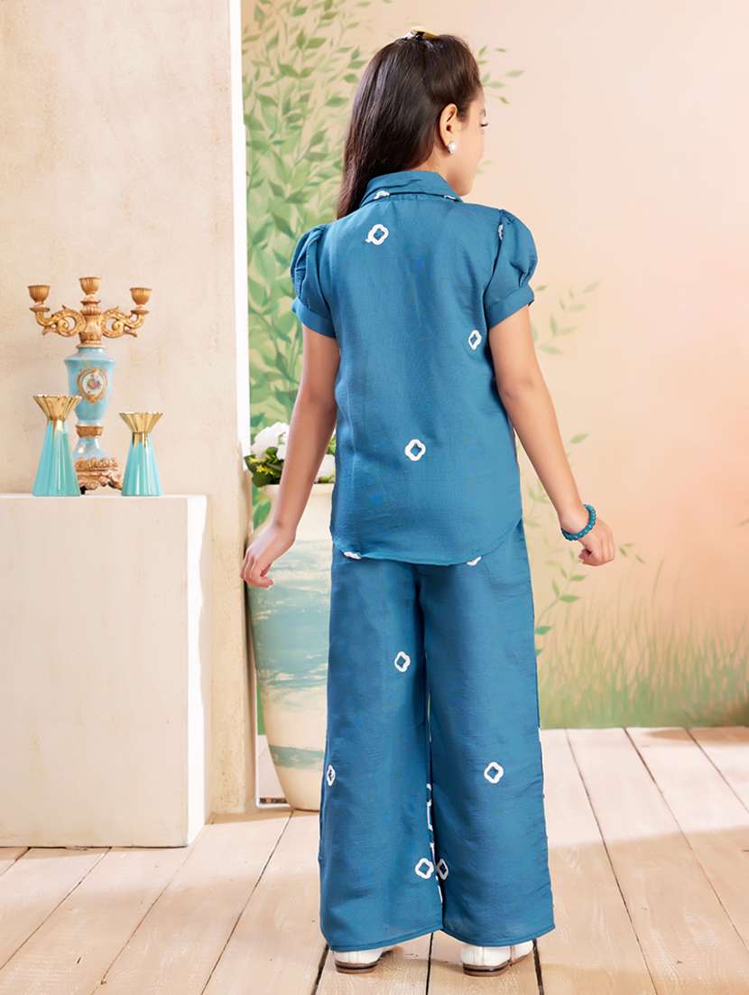 girls embroidered top & palazzo co-ord set - 22026339 -  Standard Image - 3