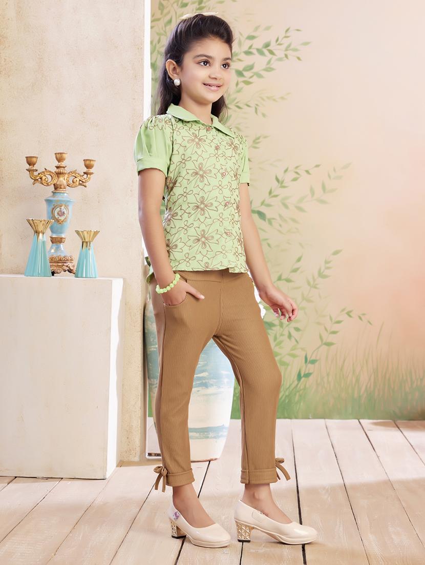 girls printed top & trouser co-ord set - 22026340 - Standard Image - 3