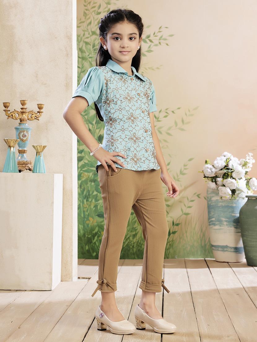 girls printed top & trouser co-ord set - 22026341 - Standard Image - 3