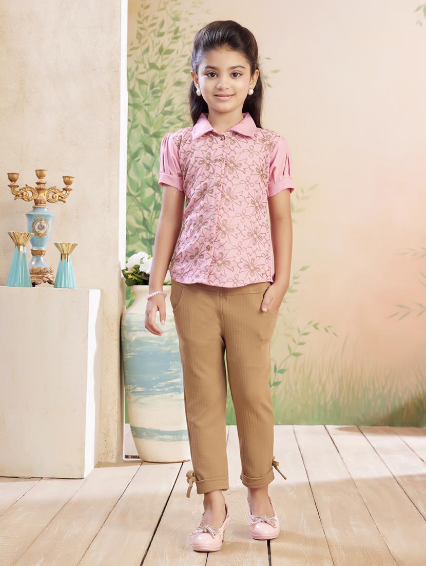 girls printed top & trouser co-ord set - 22026342 -  Zoom Image - 0