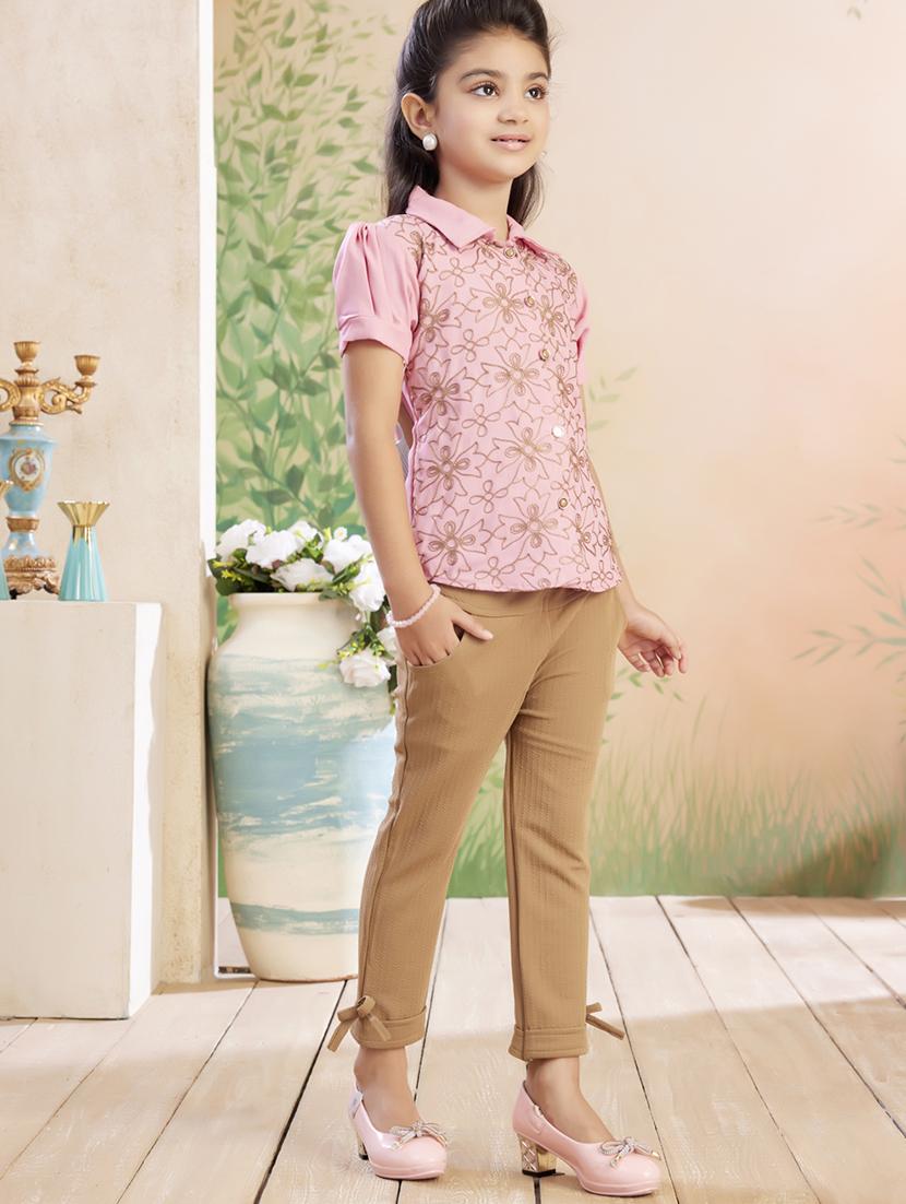 girls printed top & trouser co-ord set - 22026342 - Standard Image - 3