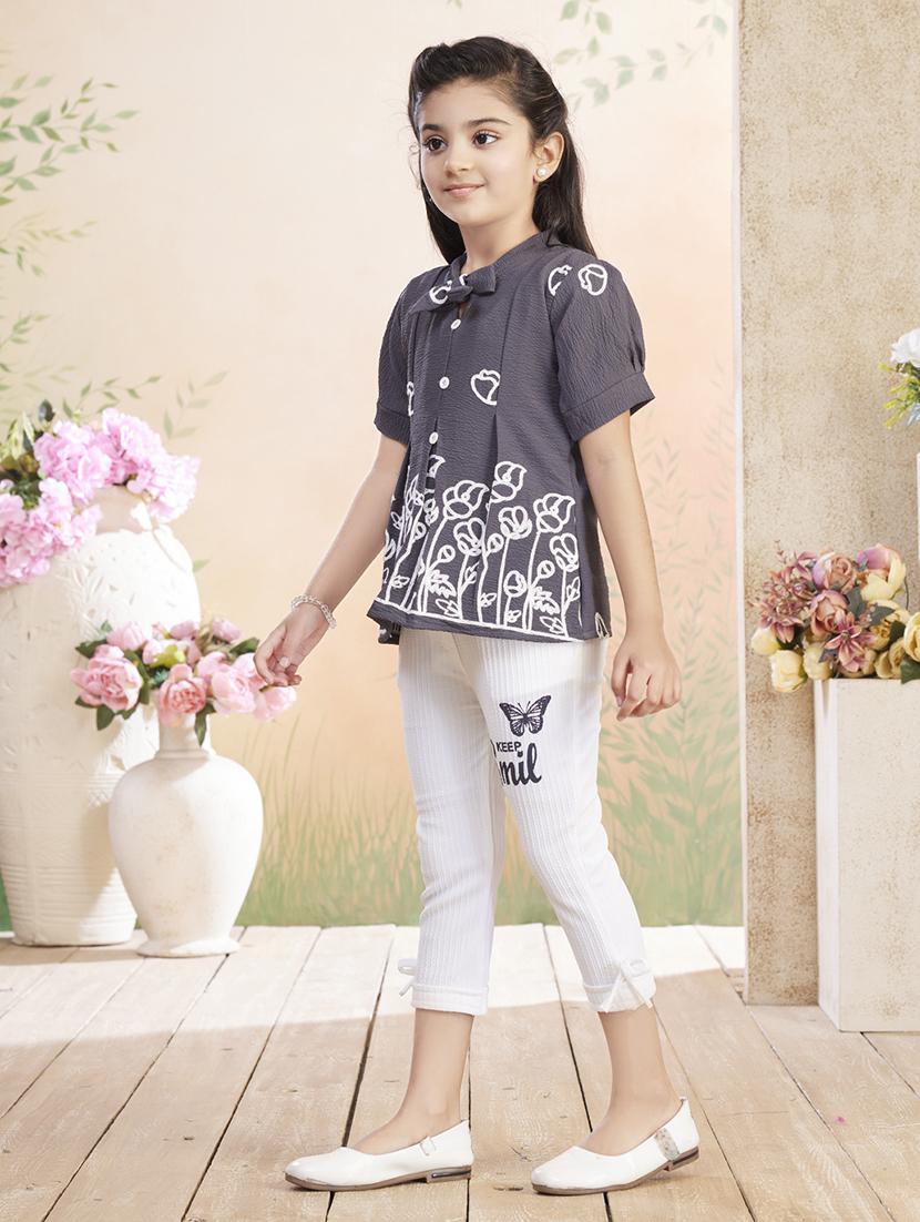 girls embroidered top & trouser co-ord set - 22026350 - Standard Image - 3