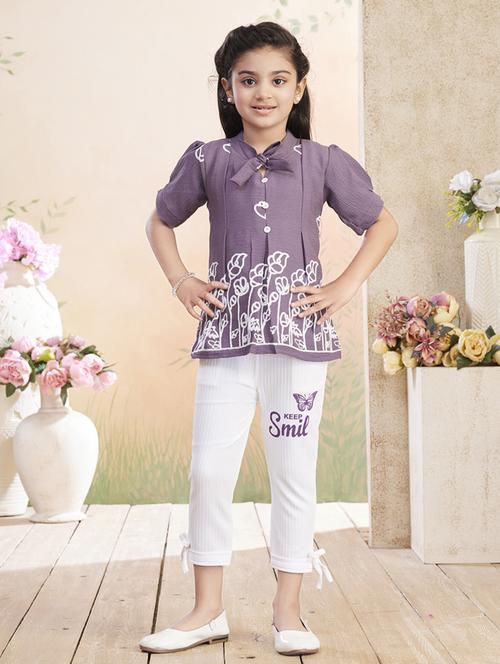 girls embroidered top & trouser co-ord set - 22026351 -  Standard Image - 0
