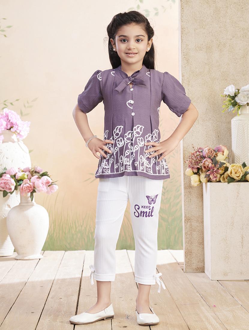 girls embroidered top & trouser co-ord set - 22026351 -  Zoom Image - 0
