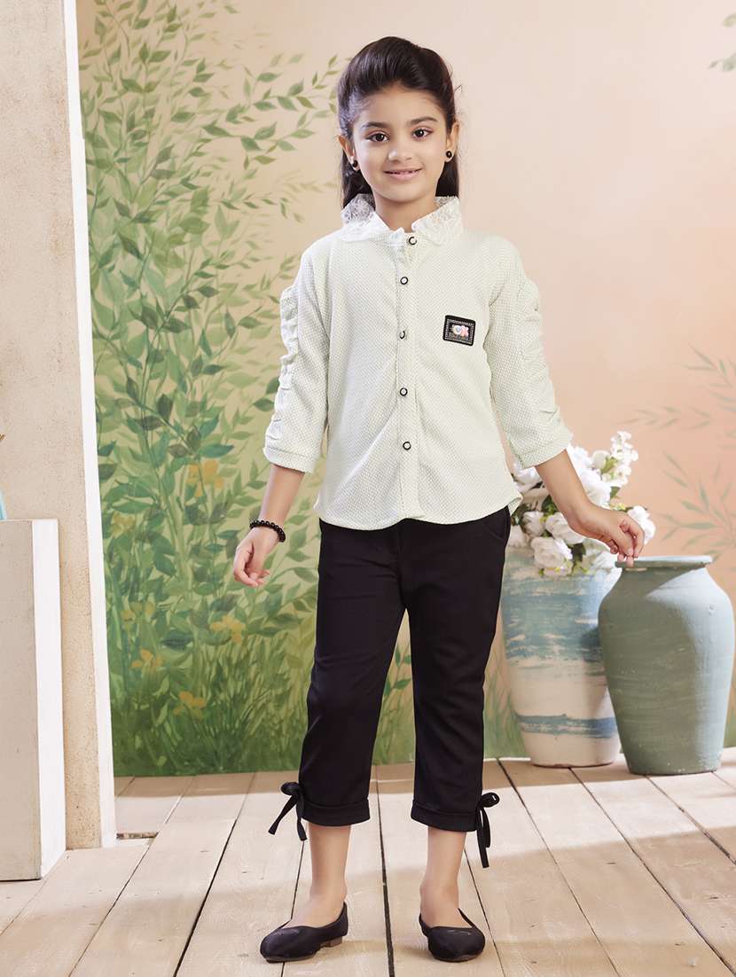 girls printed top & trouser co-ord set