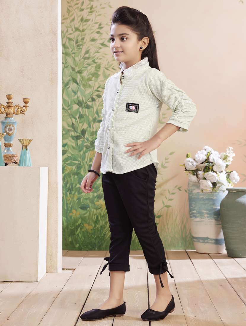 girls printed top & trouser co-ord set - 22026354 -  Standard Image - 3