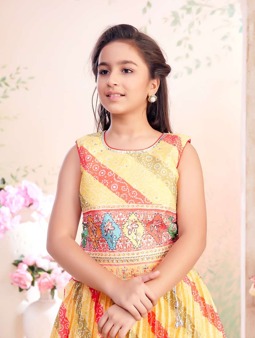 girls printed lehenga choli with dupatta - 22026404 -  Standard Image - 3