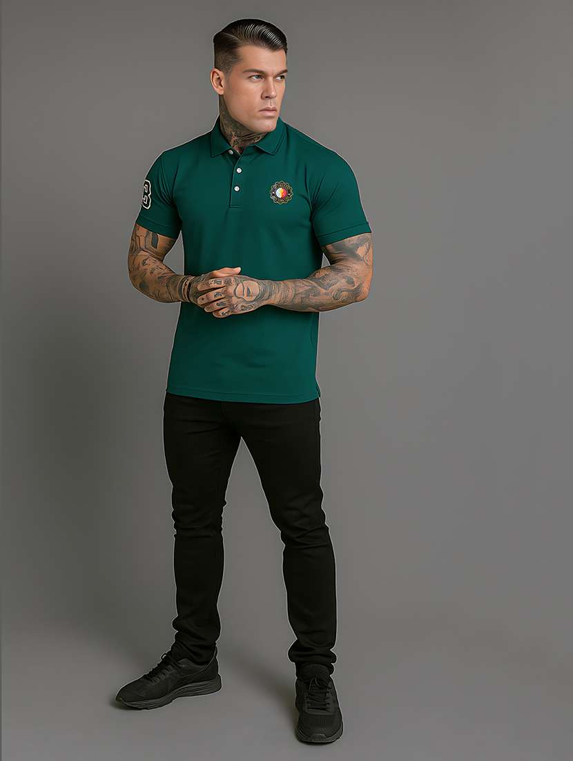 men solid short sleeve regular fit polo t-shirt - 22026523 -  Standard Image - 3