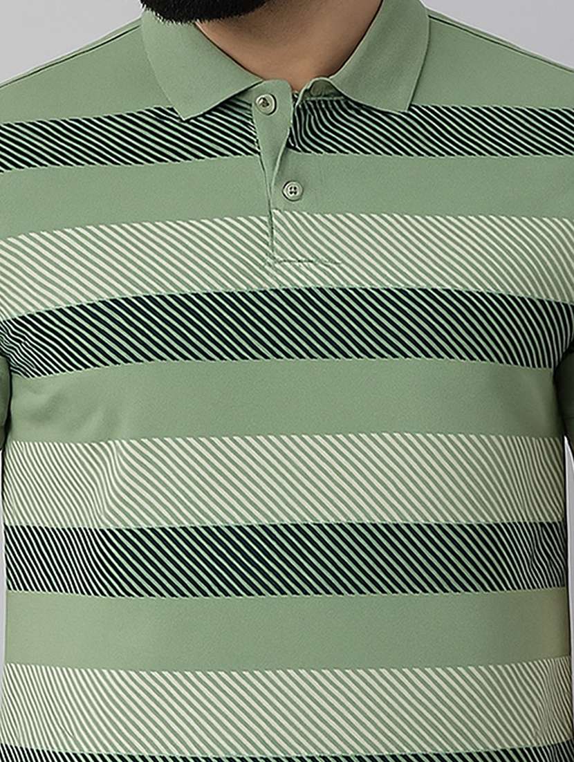 men striped short sleeve regular fit polo t-shirt - 22026534 -  Standard Image - 3