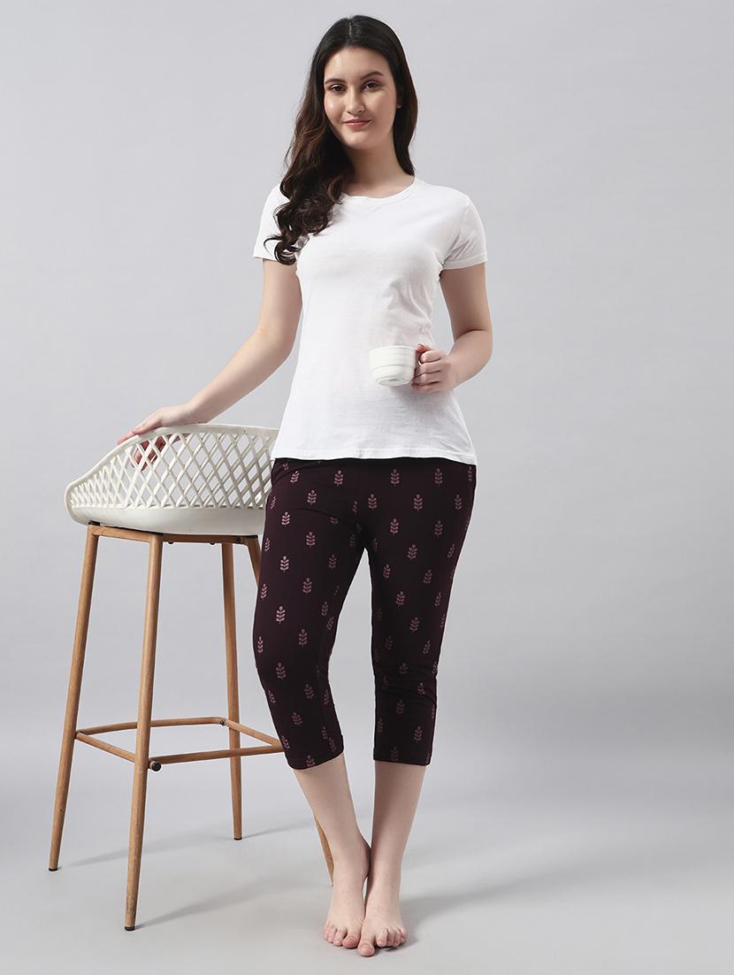 women printed mid rise capri - 22026580 - Standard Image - 3
