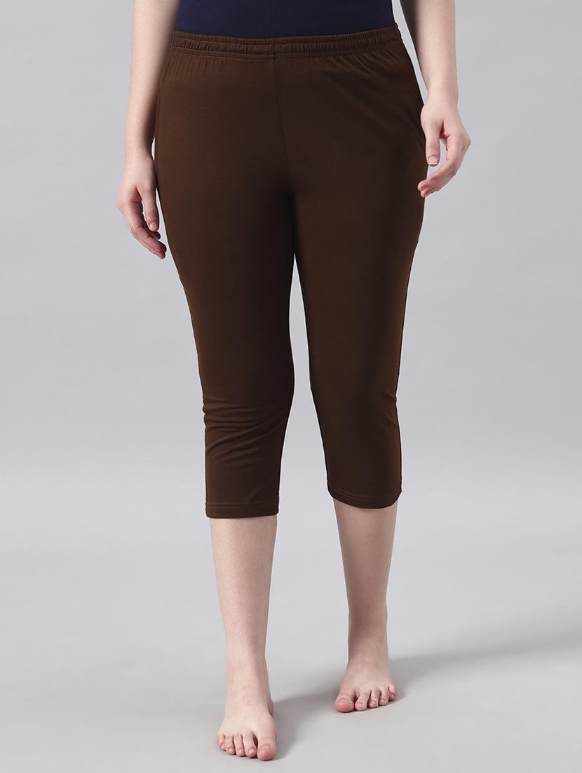 women solid mid rise capri
