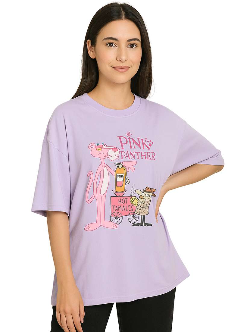 women printed short sleeve oversized t-shirt