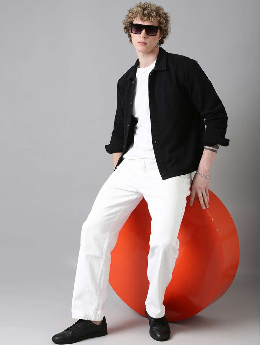 men solid long sleeve regular fit shacket - 22026597 -  Standard Image - 5