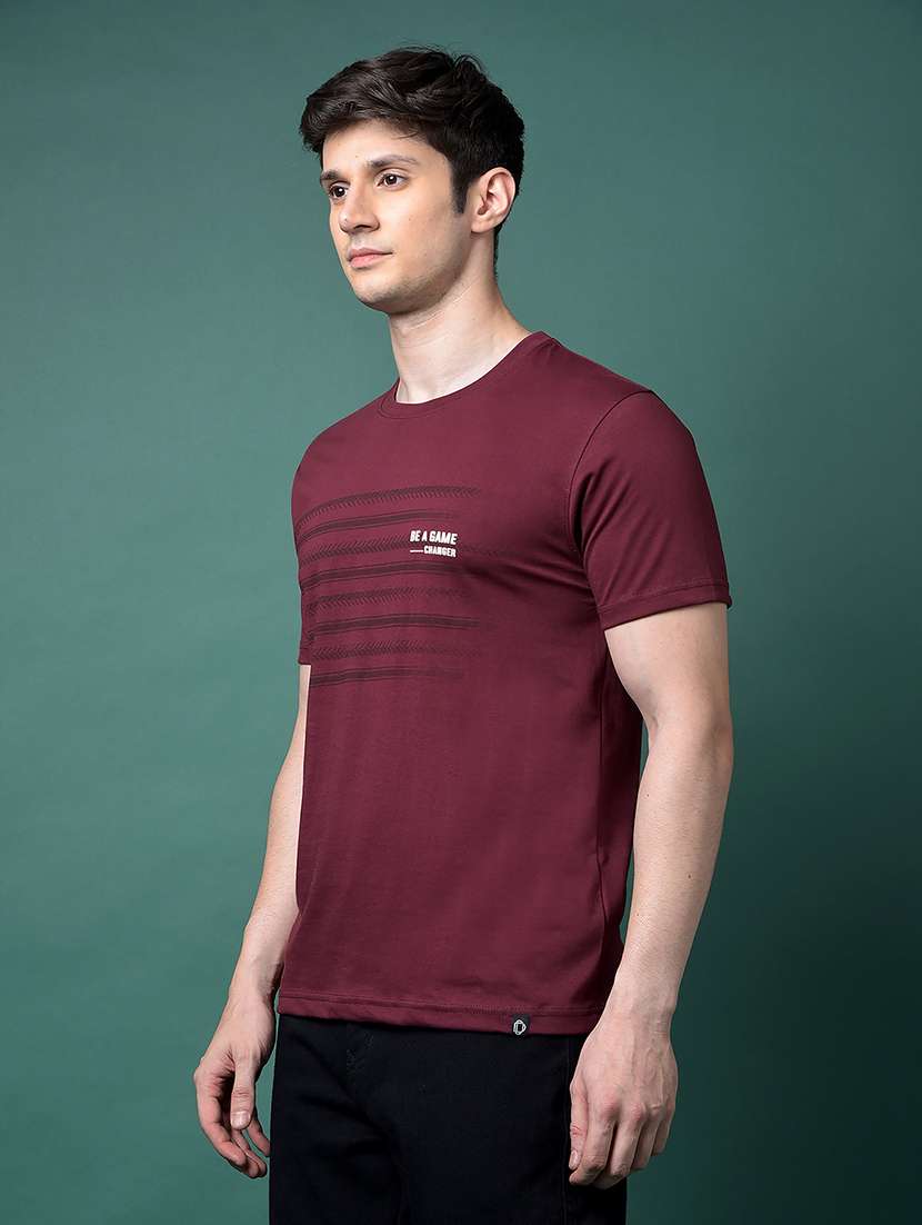 men chest print short sleeve regular fit t-shirt - 22026603 -  Standard Image - 3