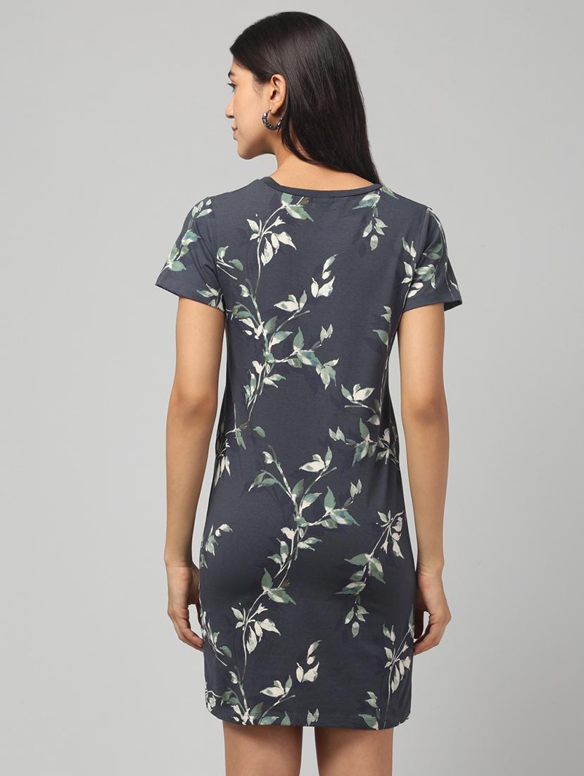 women printed short sleeve t-shirt dress - 22026963 - Standard Image - 3
