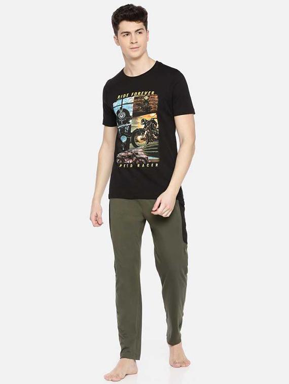 men front print short sleeve regular fit t-shirt - 22026964 - Standard Image - 3