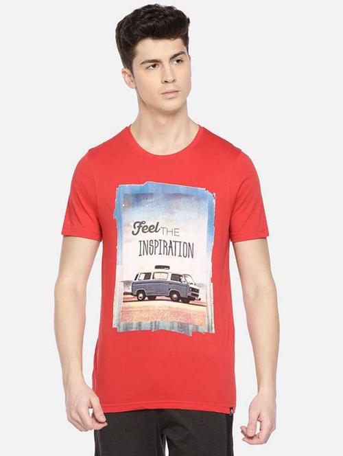 men front print short sleeve regular fit t-shirt - 22026969 -  Standard Image - 0