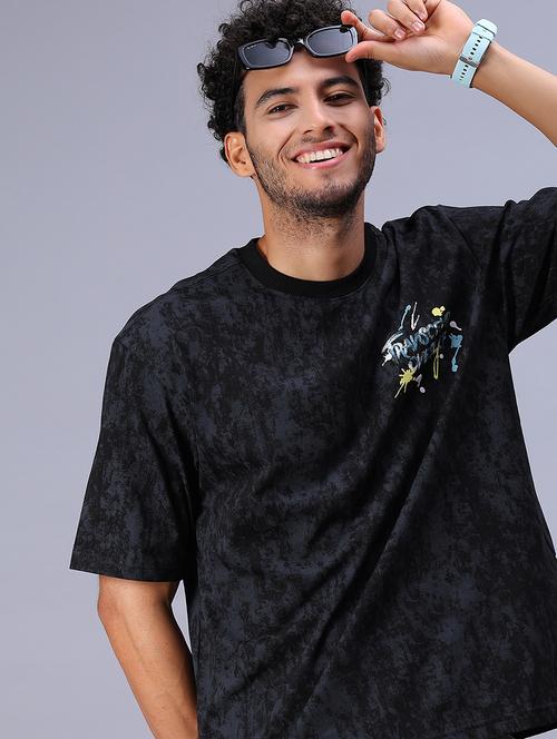 men printed short sleeve loose fit t-shirt - 22026980 - Standard Image - 0