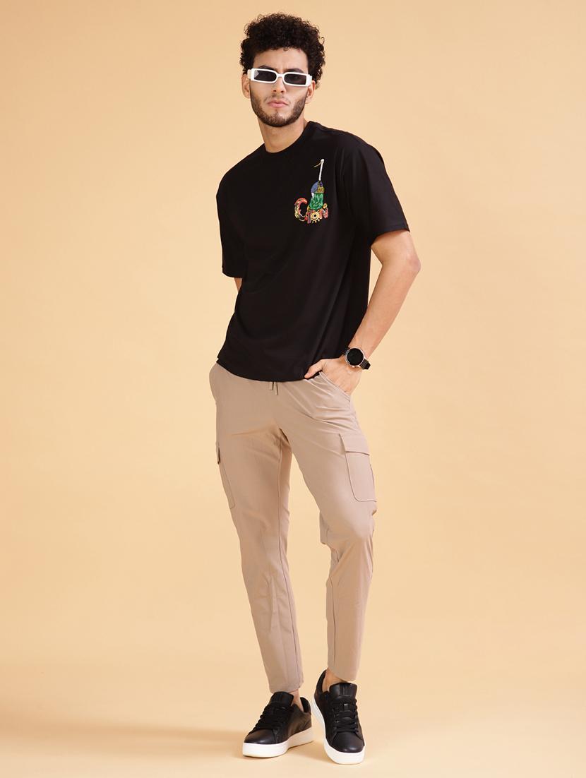 men front & back print round neck regular fit t-shirt - 22026981 - Standard Image - 3