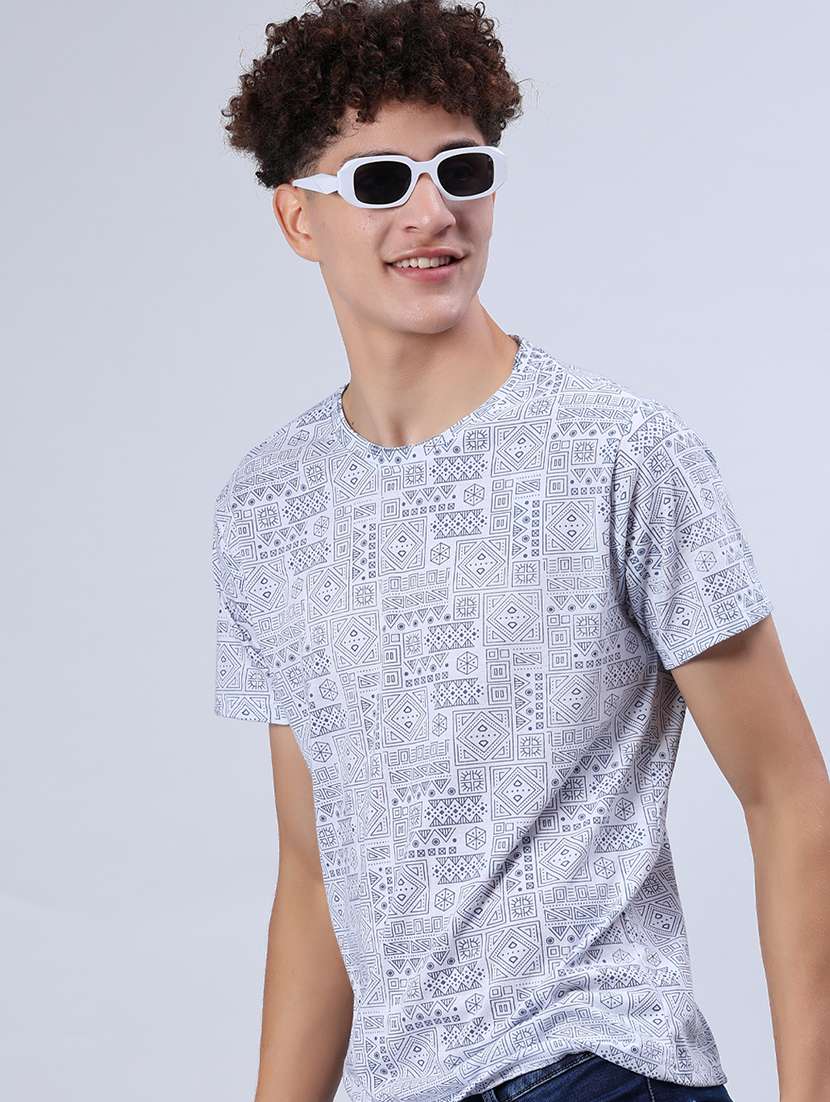 men printed short sleeve regular fit t-shirt