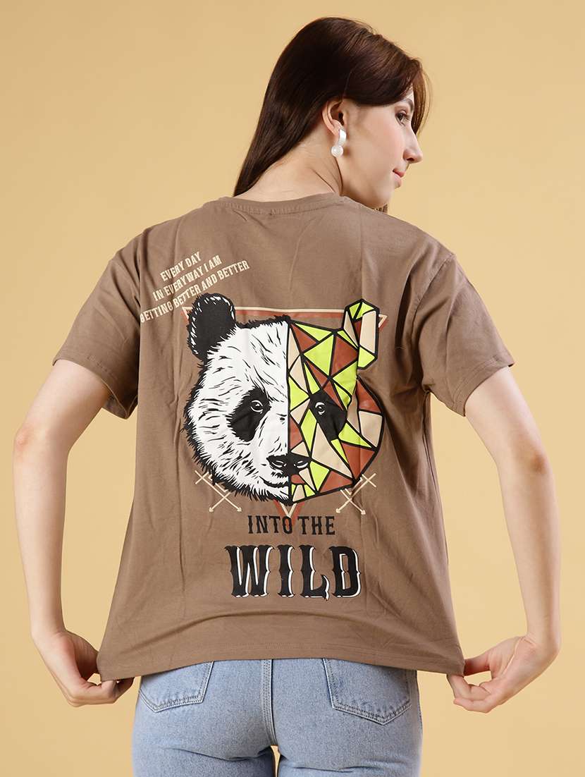 women printed short sleeve relaxed fit t-shirt