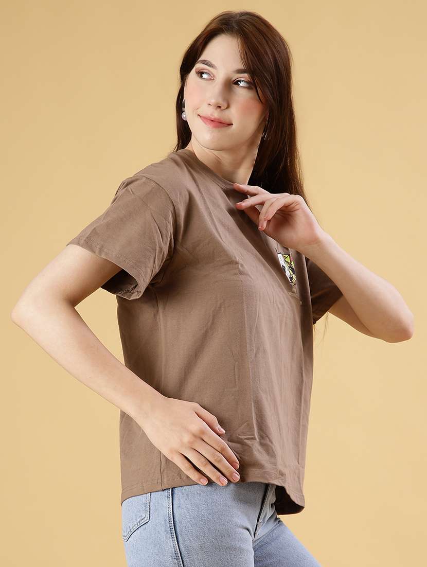 women printed short sleeve relaxed fit t-shirt - 22027027 -  Standard Image - 3
