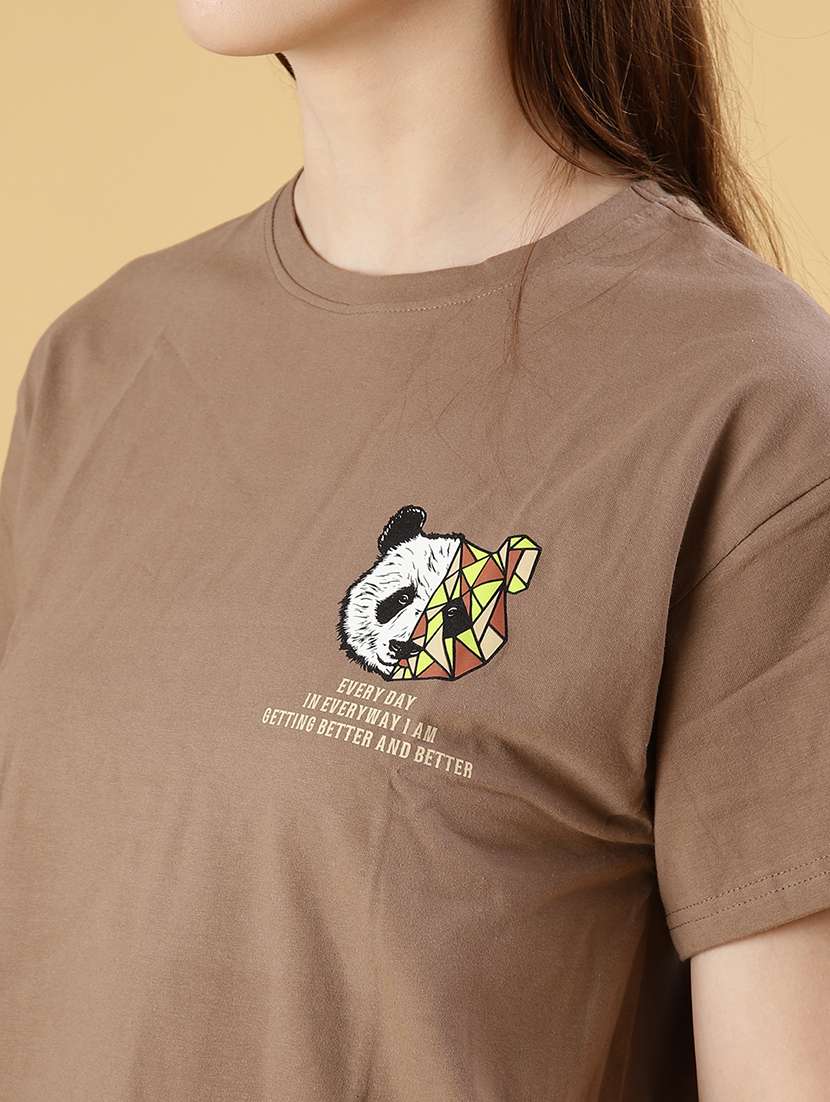women printed short sleeve relaxed fit t-shirt - 22027027 -  Standard Image - 5
