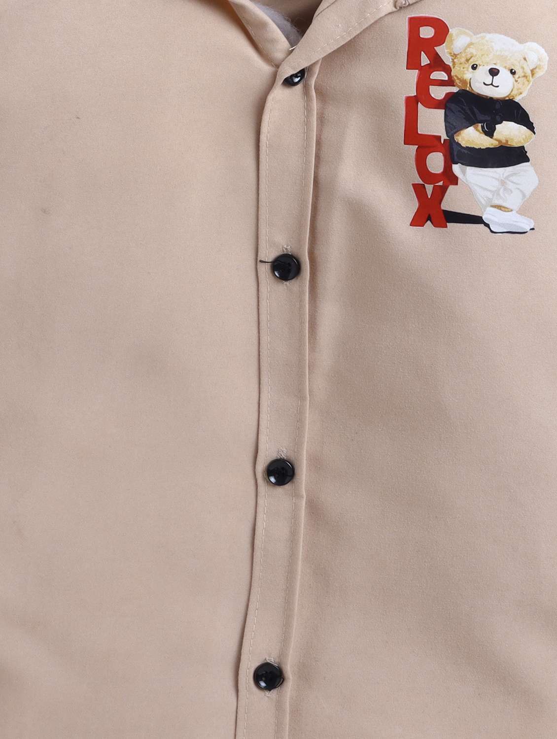 boys solid collared long sleeve shirt - 22027042 -  Standard Image - 3